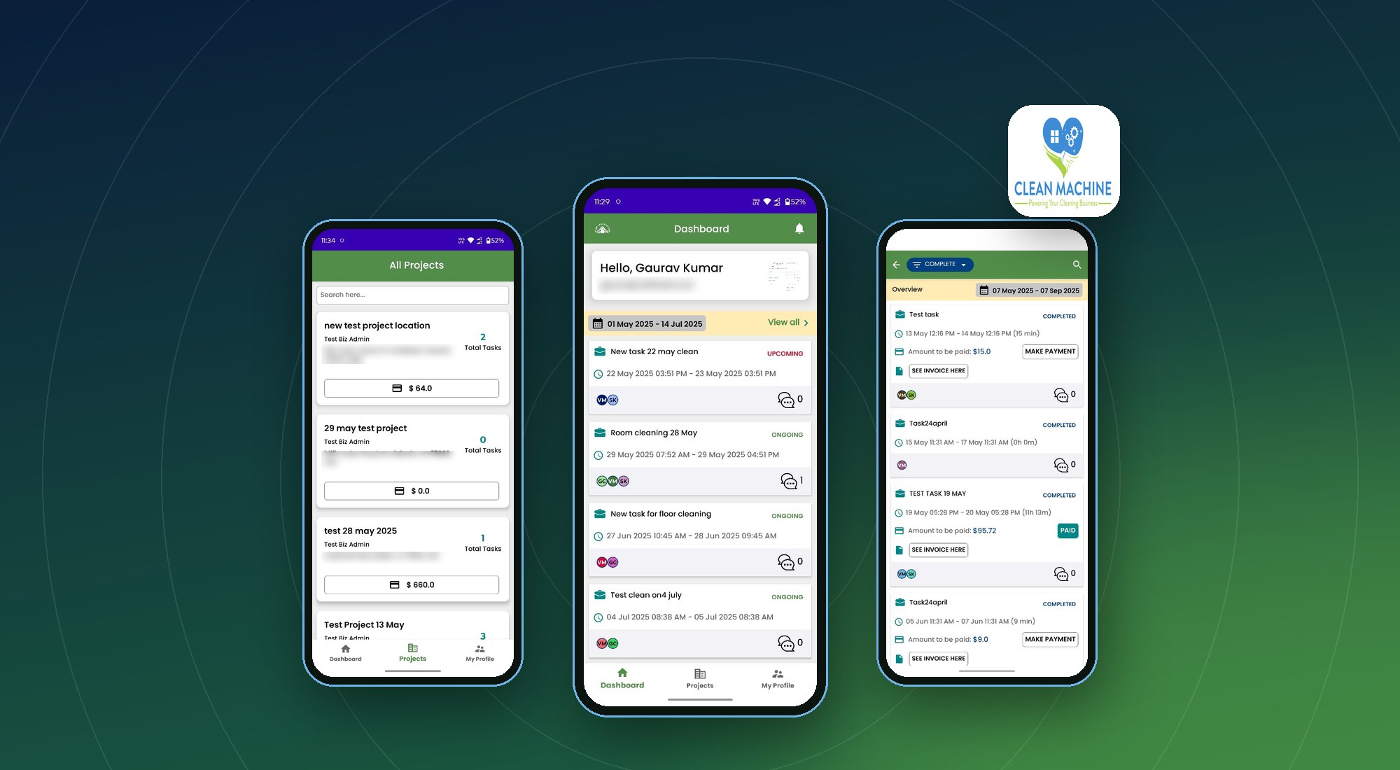 Green Vision: website and app overview