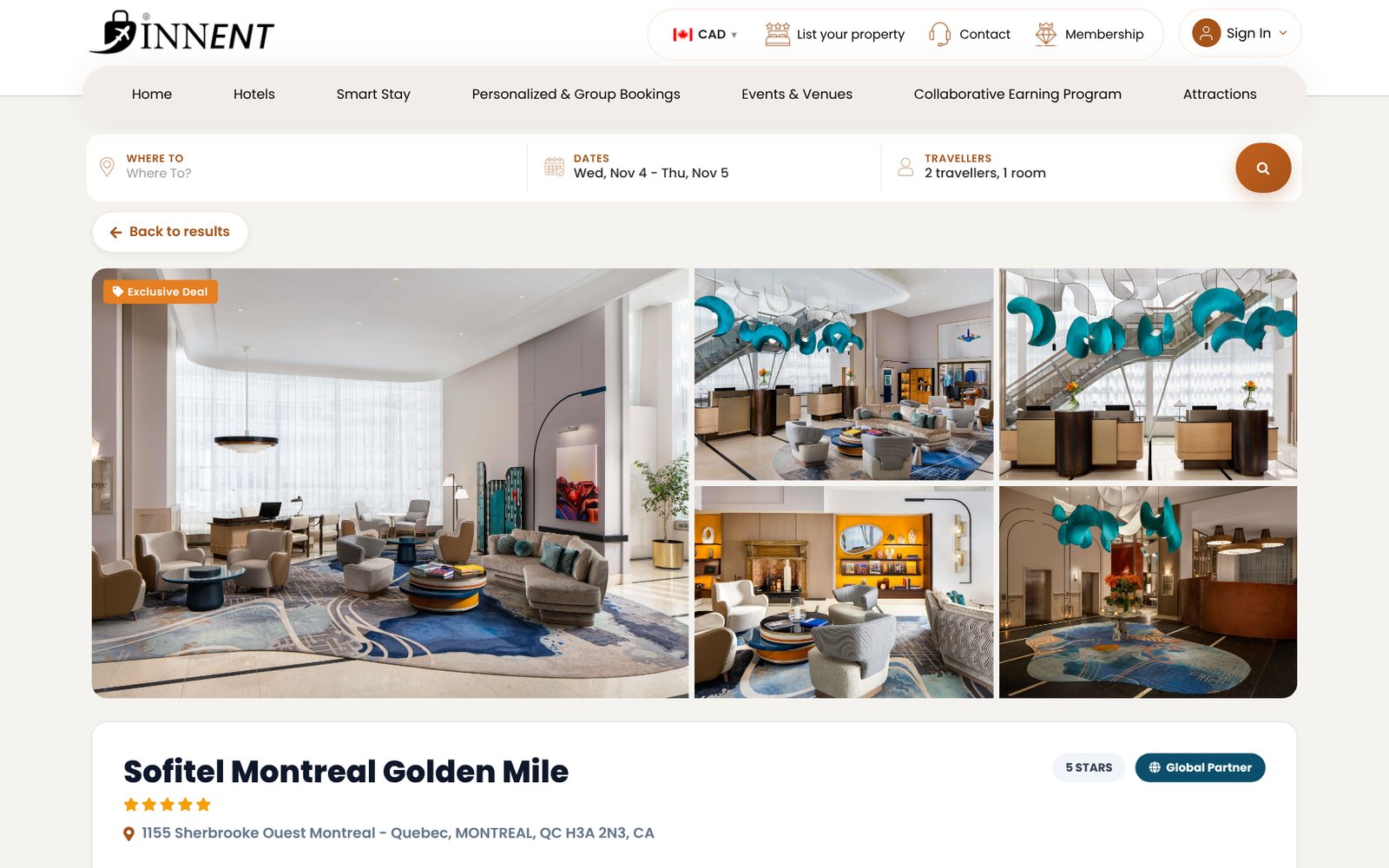 Innent: Hotel details