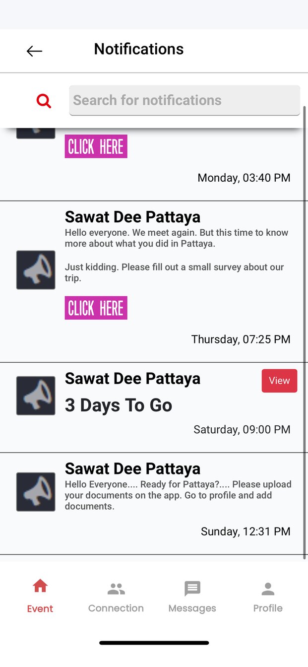 Nyka Events app: Live updates